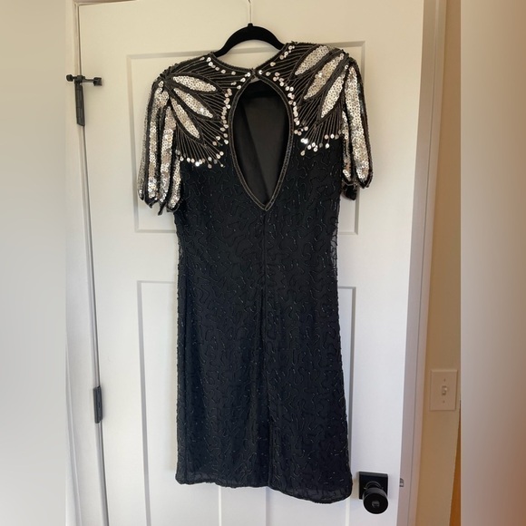 Laurence Kazar Beaded Silk Flapper Dress Size M - Picture 2 of 9